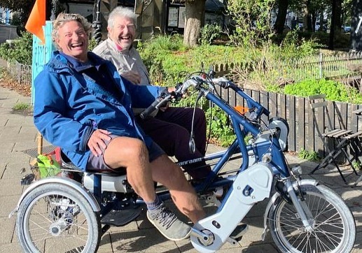 Half term fun this week at Accessible Cycle Hub Rosa & dad enjoyed a ride along the seafront. Family outing on funtrain Ken & Rick explored the town. #cycling4wellbeing #accessible #disabilities #Brighton #Hove #equalaccess