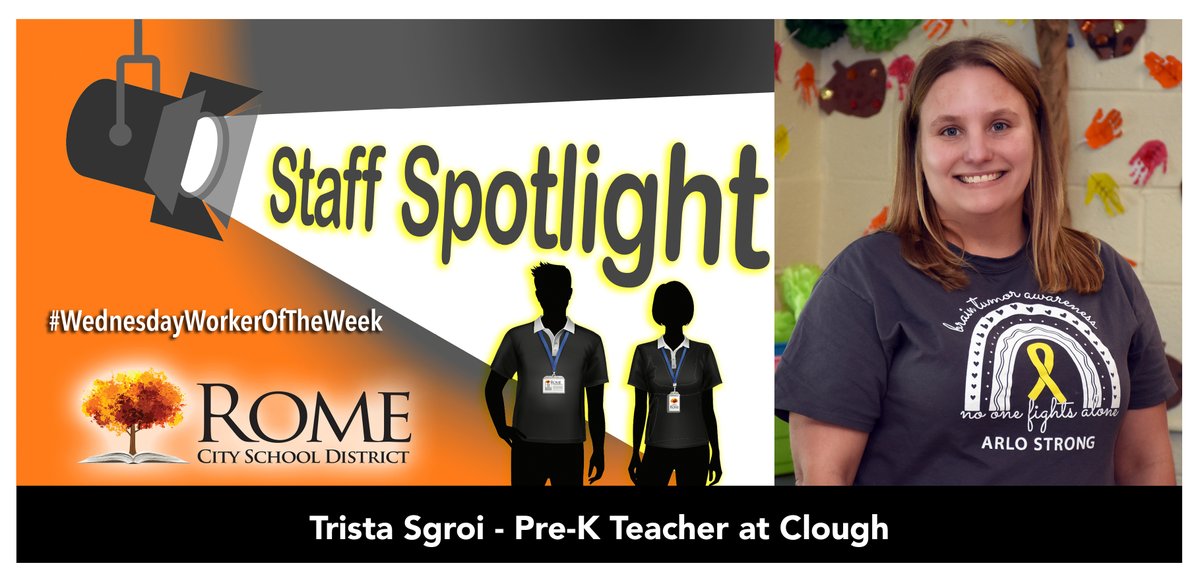 romecsd's tweet photo. Trista Sgroi - Staff Spotlight for 10.26.22
Pre-K Teacher at Clough
https://t.co/talDmundwZ https://t.co/XeOi6pWVmb