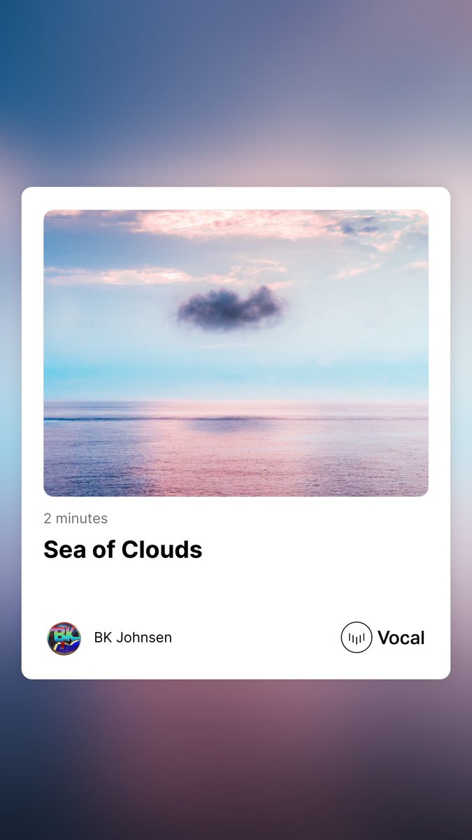 BkJohnsen's tweet photo. Sea of Clouds
https://t.co/9FwiRNgnjQ

#beforeyoufall #bkjohnsen #BK #writerslife #writingcommunity #bloggerlife #blog #writing #vocal #blogger #poem #poetry #poetrycommunity #bloggingcommunity #seaofclouds #sea #clouds @Vocal_Creators https://t.co/NYQGfI3p4f