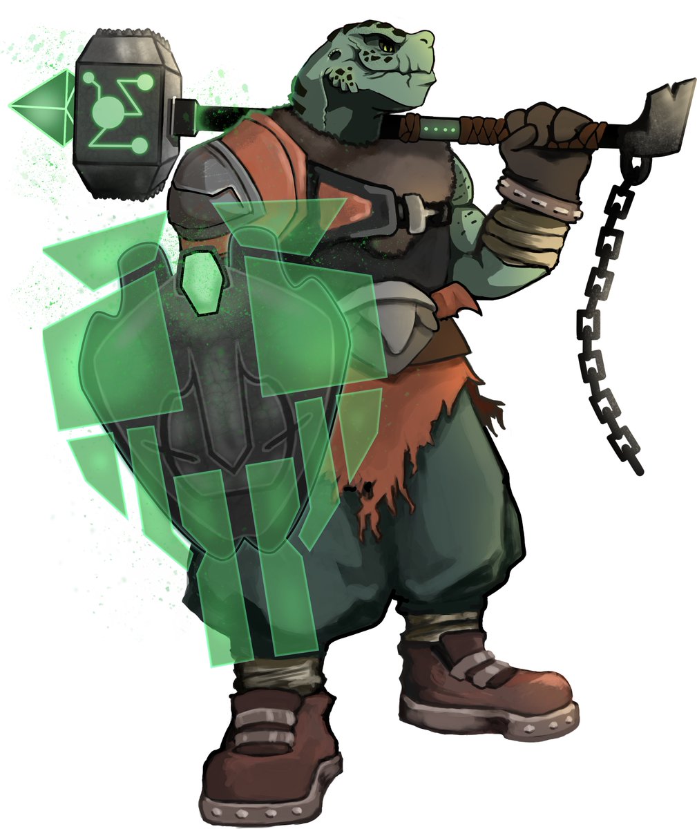 Another awesome addition by <a href="/Ellinus2Ellinus/">Ellinus</a> for our game Wayward Suns. This is a Krellvetch, they're a little on the shorter side due to their evolution on a high gravity planet, but they will take you out at the knees all the same. blackturtle.itch.io/wayward-suns
#scifi #ttrpg #TTRPGs