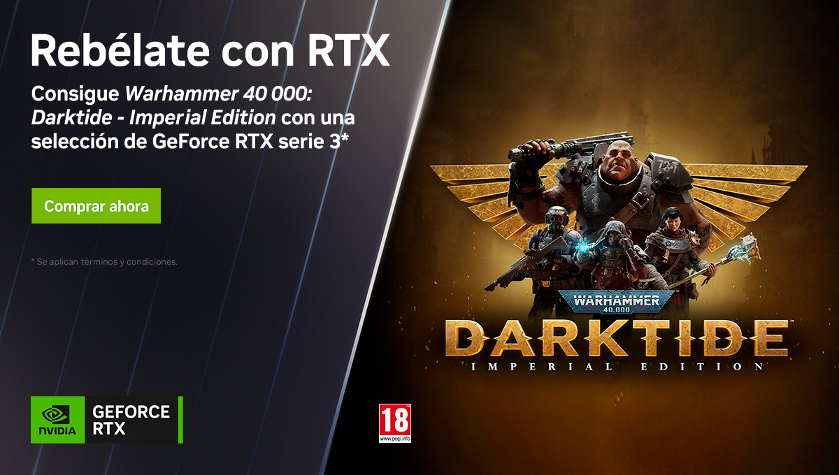 COOLMODcom's tweet photo. ❗ REBÉLATE CON RTX ❗
Consigue Warhammer 40.000: Darktide - Imperial Edition con una selección de 🟢 GeForce RTX serie 30*. Conoce todos los detalles en nuestra web 🩸 https://t.co/hFohghipxs
#COOLMOD #NVIDIA #geforcertx30 #3090ti #3080ti #pc #pcgaming #warhammer https://t.co/gxePURARZW