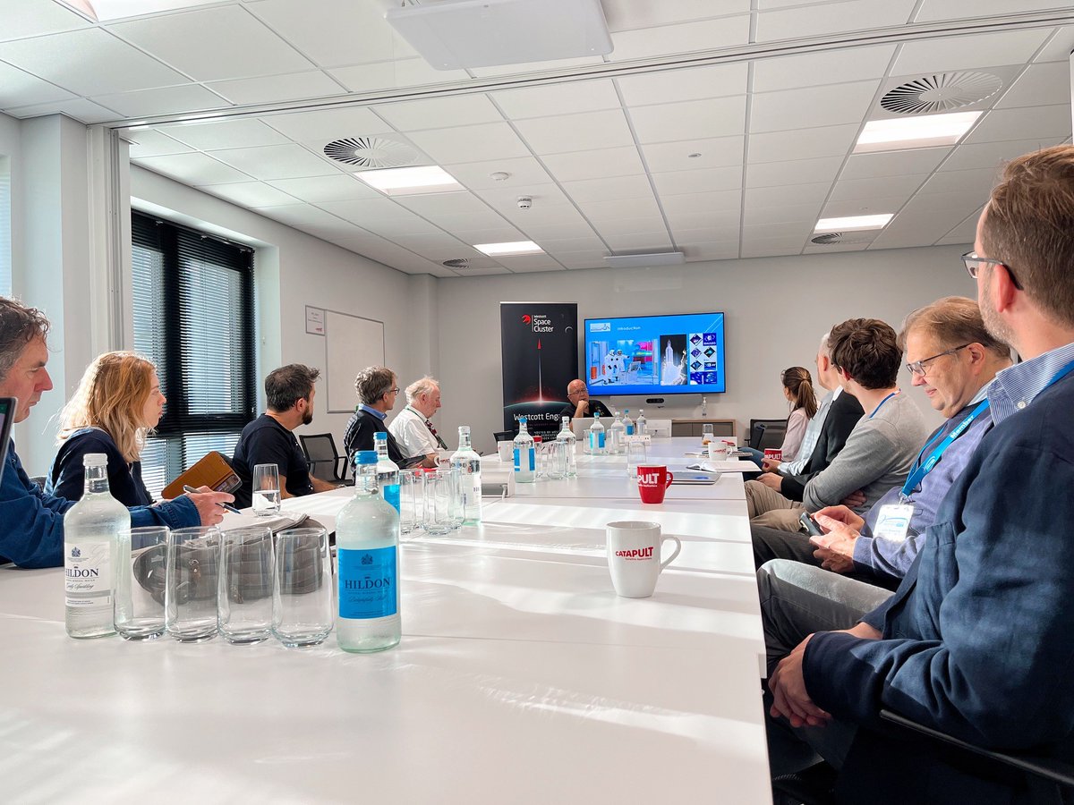 Westcott Space Cluster (@westcottspace) on Twitter photo Fantastic to see new faces at #WestcottEngage yesterday and thank you to Chris from <a href="/EuroAstro/">European Astrotech Ltd</a> on the 'Green Propellants' talk! 👏
<a href="/SatAppsCatapult/">Satellite Applications Catapult</a> also promoted the upcoming Westcott Incubator & Accelerator launch event, which you can register for here: ow.ly/OrOV50LmEhV Fantastic to see new faces at #WestcottEngage yesterday and thank you to Chris from <a href="/EuroAstro/">European Astrotech Ltd</a> on the 'Green Propellants' talk! 👏
<a href="/SatAppsCatapult/">Satellite Applications Catapult</a> also promoted the upcoming Westcott Incubator & Accelerator launch event, which you can register for here: ow.ly/OrOV50LmEhV