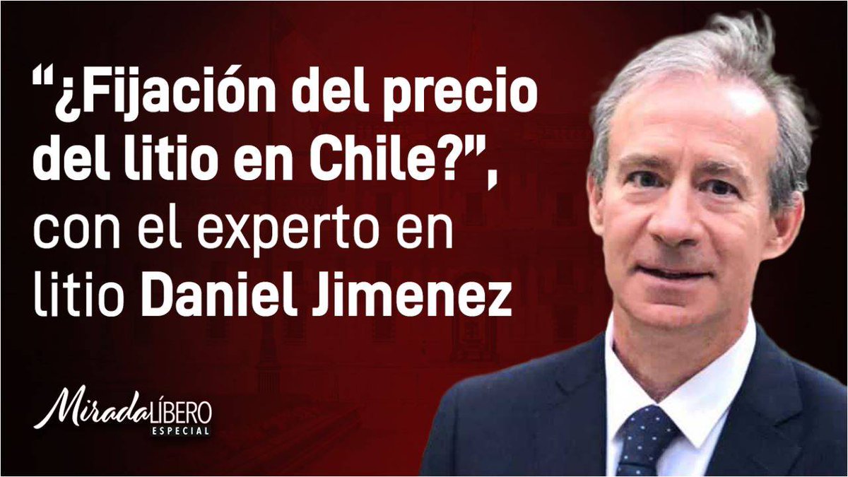 [MIRADA LÍBERO ESPECIAL] Conversación y análisis con el experto en litio Daniel Jimenez.
Toca el link para ver transmisión en vivo: ow.ly/A3QQ50LmE6z