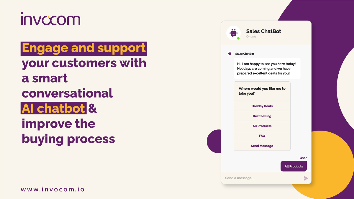 invocomofficial's tweet image. Our AI bots are designed to have a smart & proper human-like conversation with customers. With AI/ML and new interactions, AI bots learn new things daily. 🙌
#ChatbotDevelopers #AITech #NLP #AIchatbot