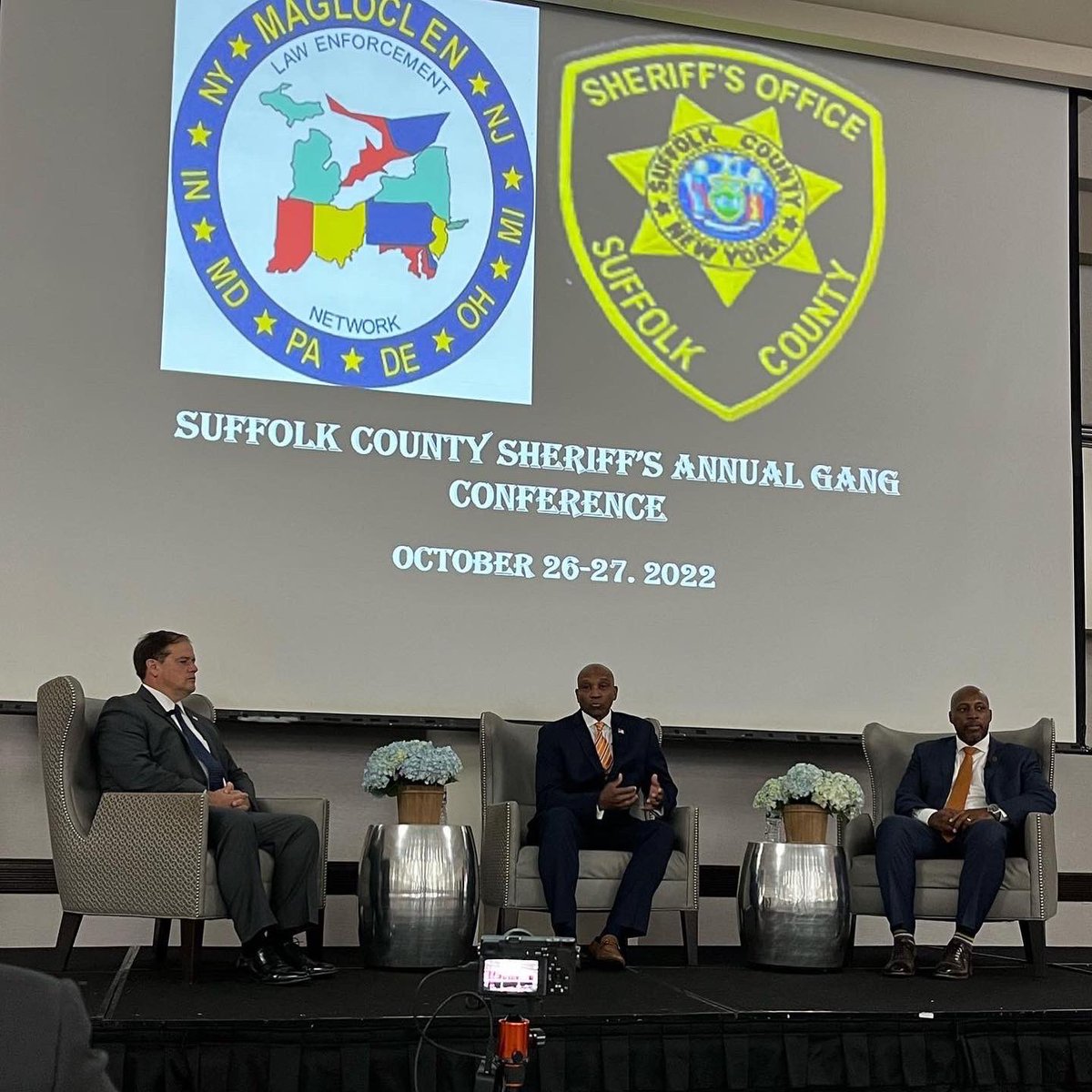 RayTierneyDA's tweet photo. Thank you Sheriff Toulon for hosting the annual Suffolk County Gang Conference. The inter-agency communication that your conference promotes is invaluable to our fight against local and multi-national gangs.#Partnerships #SuffolkCountyDA #SCSO #SCPD #SaferSuffolk #JusticeForAll https://t.co/1ZNlgvt9cc