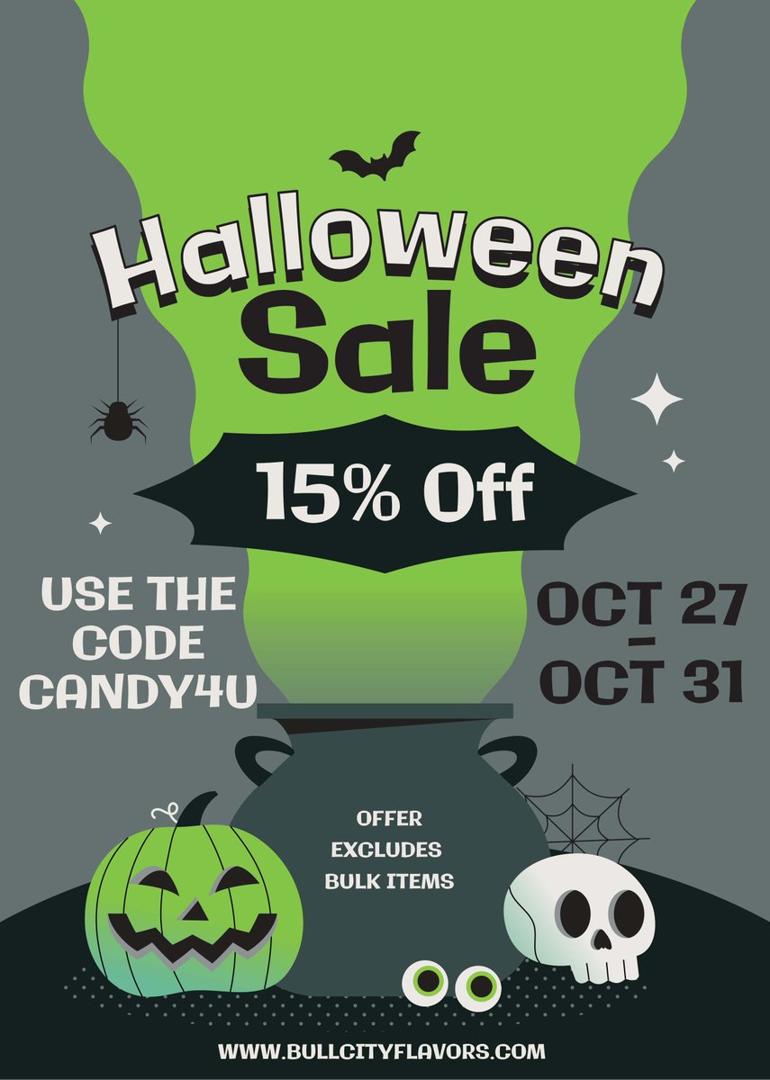 Bull City Flavors Halloween Sale Starts Now! - mailchi.mp/bullcityflavor…