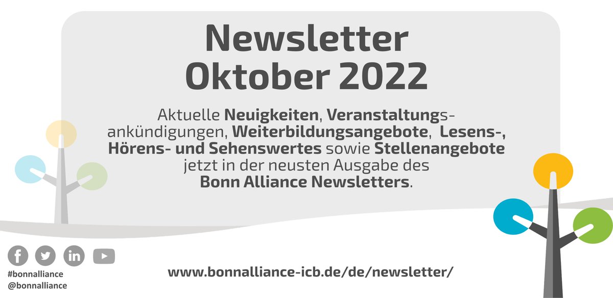 📫Mit unserem Newsletter bist du immer bestens über unsere Aktivitäten @BICC_Bonn @IDOS_research @h_bonnrheinsieg @UNUEHS @UniBonn @ZEFbonn in der #Nachhaltigkeitsforschung informiert! 📨Hier geht's zur Okt.🍁-Ausgabe: bit.ly/3TJdgc6 📩Zum Abo: bonnalliance-icb.de/de/newsletter/