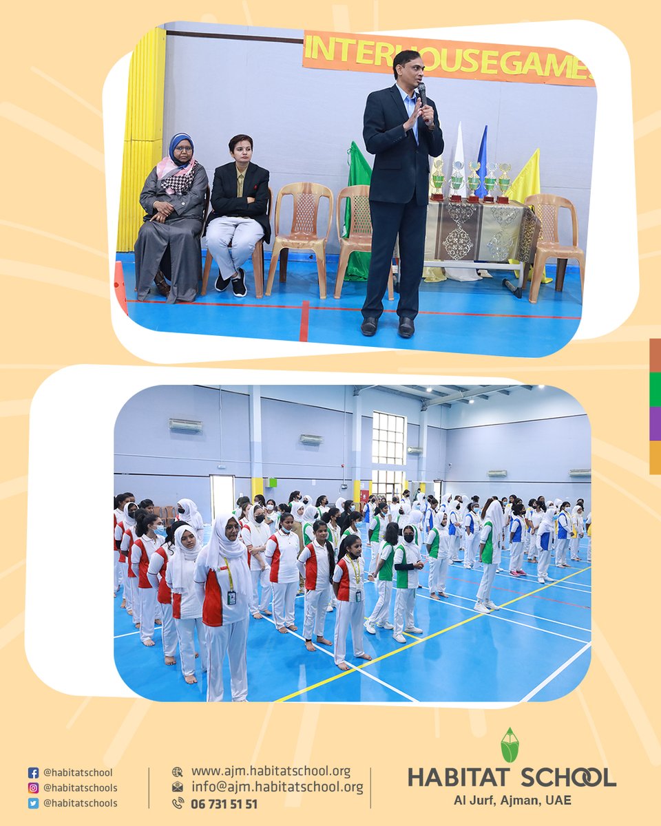 HabitatSchools's tweet photo. The Physical Education Department of Habitat School, Al Jurf, successfully conducted Inter House Games for 5-12 boys and girls from October 17 to 20.
#Habitatschool #CBSESchool #Ajman #UAE #CBSE #interhousecompetition #interhousegames https://t.co/eTzx6YrbFe