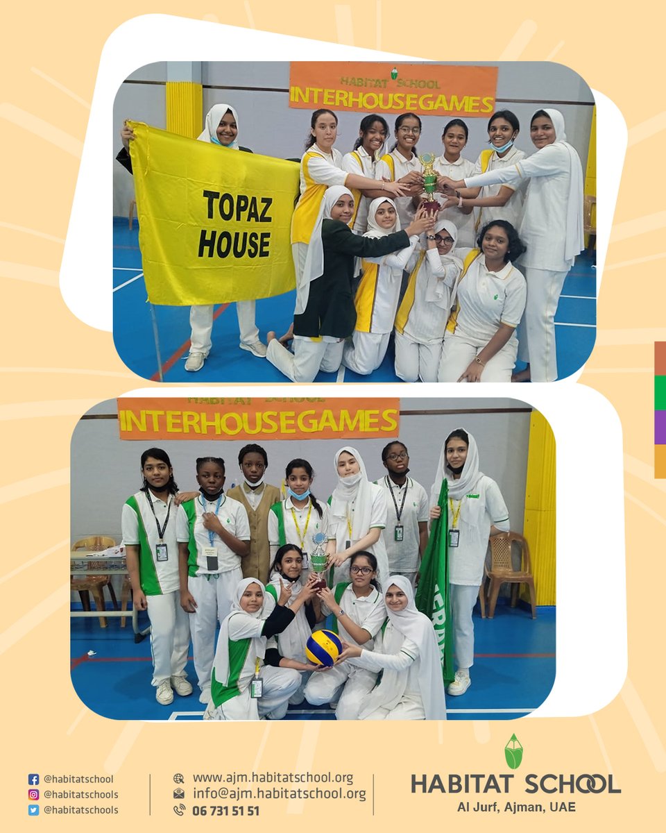HabitatSchools's tweet photo. The Physical Education Department of Habitat School, Al Jurf, successfully conducted Inter House Games for 5-12 boys and girls from October 17 to 20.
#Habitatschool #CBSESchool #Ajman #UAE #CBSE #interhousecompetition #interhousegames https://t.co/eTzx6YrbFe