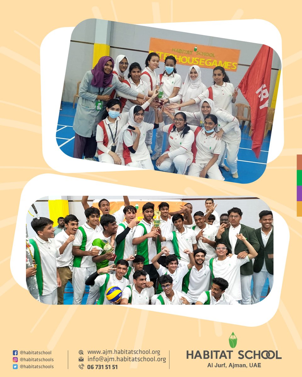 HabitatSchools's tweet photo. The Physical Education Department of Habitat School, Al Jurf, successfully conducted Inter House Games for 5-12 boys and girls from October 17 to 20.
#Habitatschool #CBSESchool #Ajman #UAE #CBSE #interhousecompetition #interhousegames https://t.co/eTzx6YrbFe