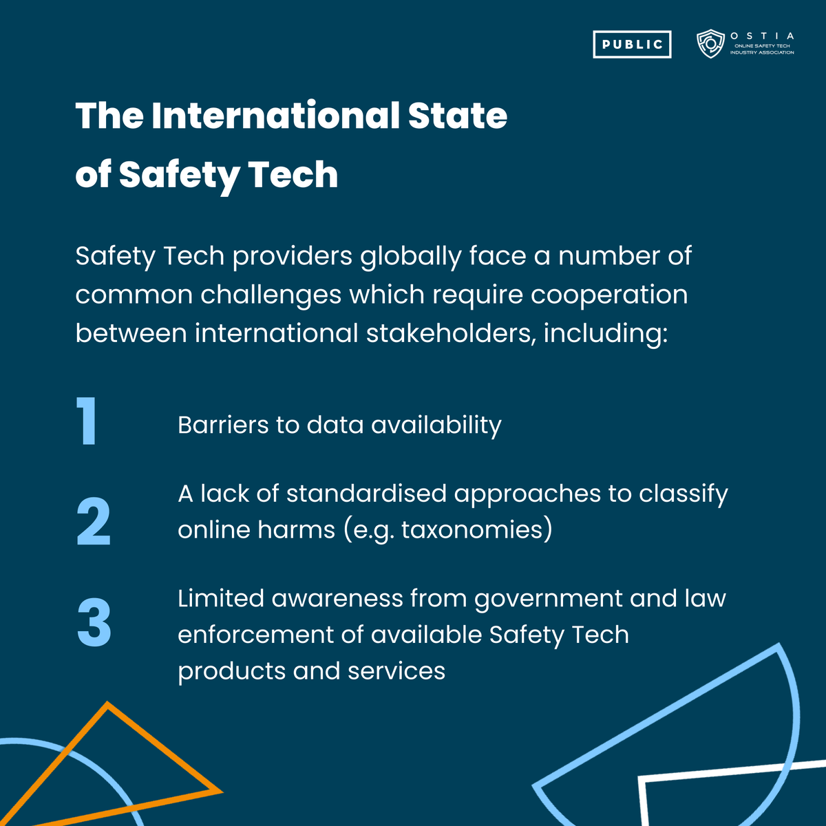 #SafetyTech providers globally face a number of common challenges which require cooperation between international stakeholders 💻 To read our recommendations on how to tackle these, download the full report here ⬇️ 👀public.io/report-post/th…