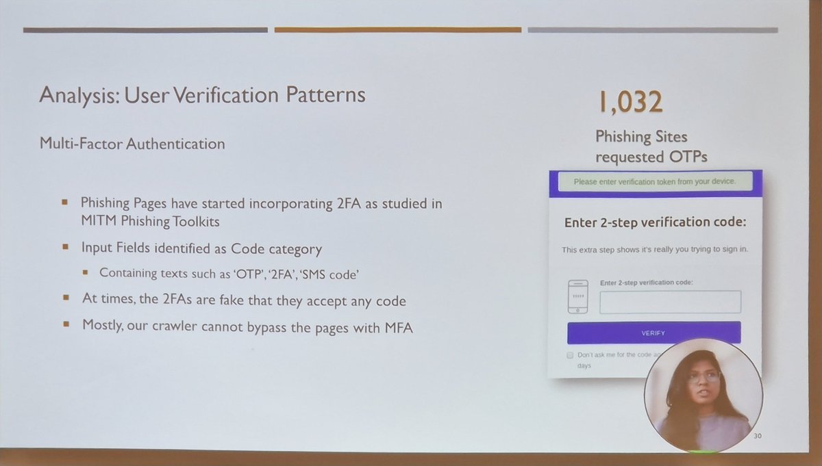 pforemski's tweet image. &quot;#Phishing Pages have started incorporating #2FA&quot; - interesting insight @ACMIMC2022 

Full paper at dl.acm.org/doi/10.1145/35…