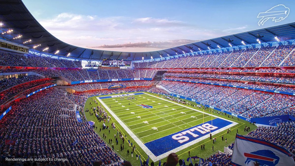 Okay, who you got in the 2026 New Stadium Beauty Contest? #Titans on the left, #BillsMafia on the right.