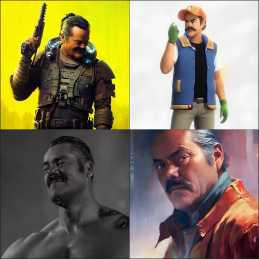 lolo_es's tweet photo. Red de Stable Diffusion entrenada con la cara de "El Risitas". ¡Maravilloso!!! | Fictiverse/ElRisitas · Hugging Face https://t.co/3iXbLu3gQJ https://t.co/BqmOxgvZiL