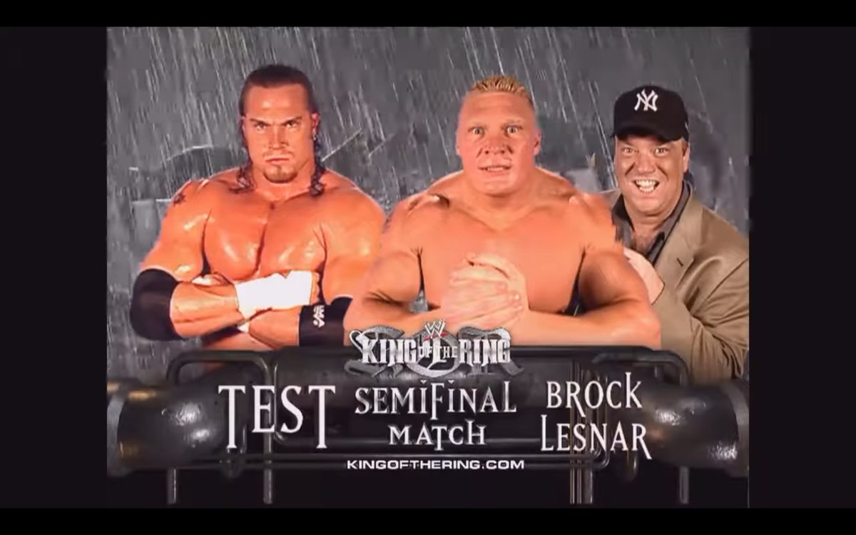 2nd match of WWE king of the ring 2002 Semi final match Test vs @BrockLesnar