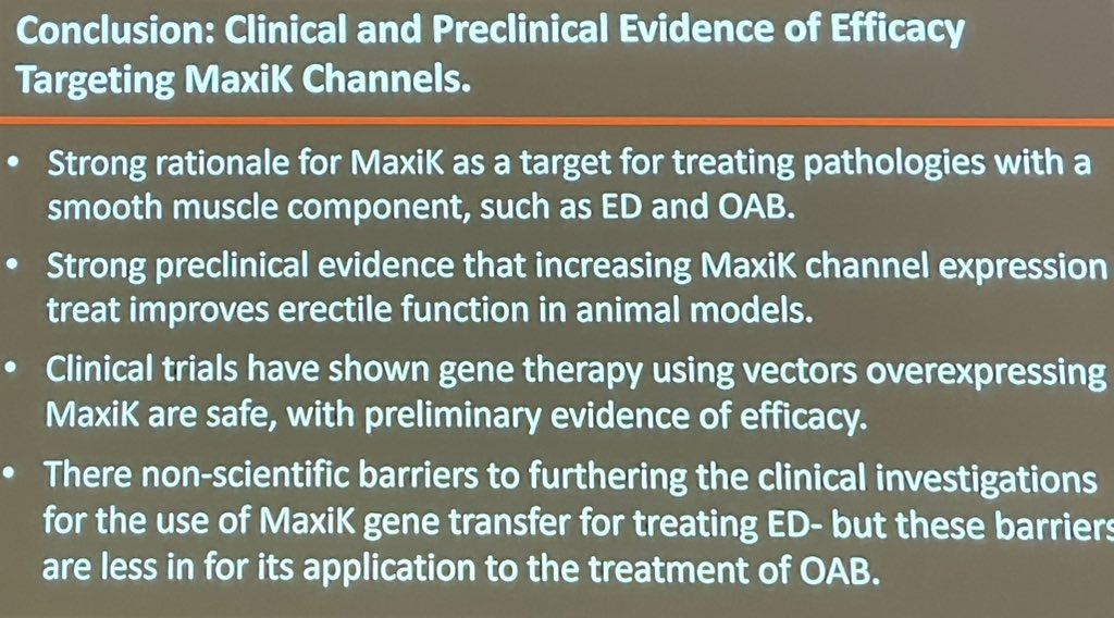 Gene therapy for #erectiledysfunction? MaxiK as promising therapeutic target in preclinical studies. #sexmed22 <a href="/SMSNA_ORG/">SMSNA</a> <a href="/ISSM_INFO/">ISSM</a>