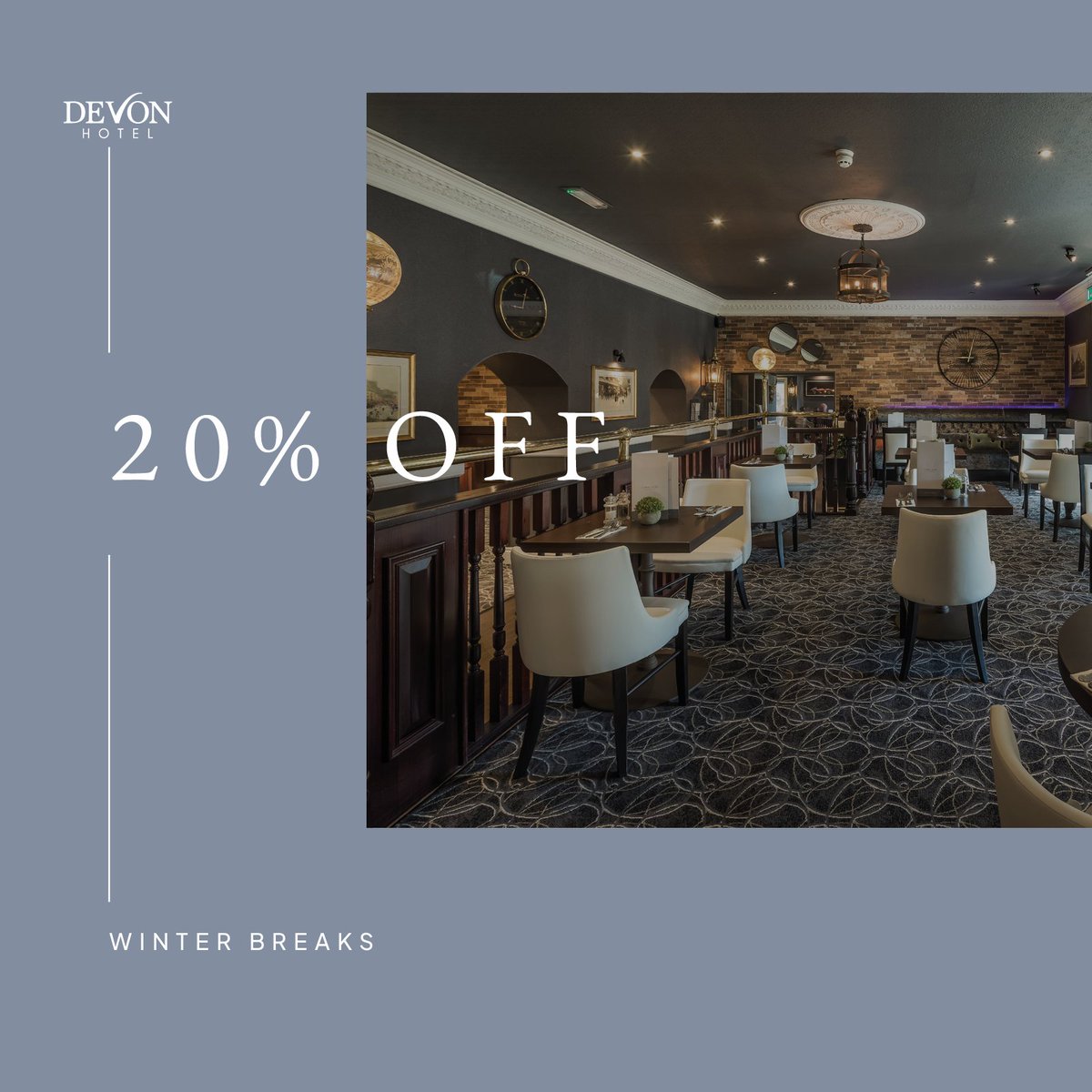 🌟𝐃𝐨𝐧𝐭 𝐦𝐢𝐬𝐬 𝐨𝐮𝐭 𝐨𝐧 𝐨𝐮𝐫 𝐍𝐨𝐯𝐞𝐦𝐛𝐞𝐫 𝗦𝐚𝐥𝐞🌟
Bed and Breakfast from £40 per person per night

Give yourself something to look forward to with 20% off Winter Breaks -𝗢𝗳𝗳𝗲𝗿 𝗲𝗻𝗱𝘀 𝗪𝗲𝗱𝗻𝗲𝘀𝗱𝗮𝘆 𝟯𝟬𝘁𝗵 𝗡𝗼𝘃𝗲𝗺𝗯𝗲𝗿

devonhotel.co.uk/offers/novembe…