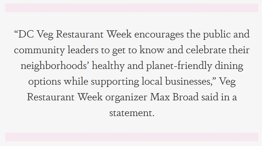 DC Veg Restaurant Week tweet media