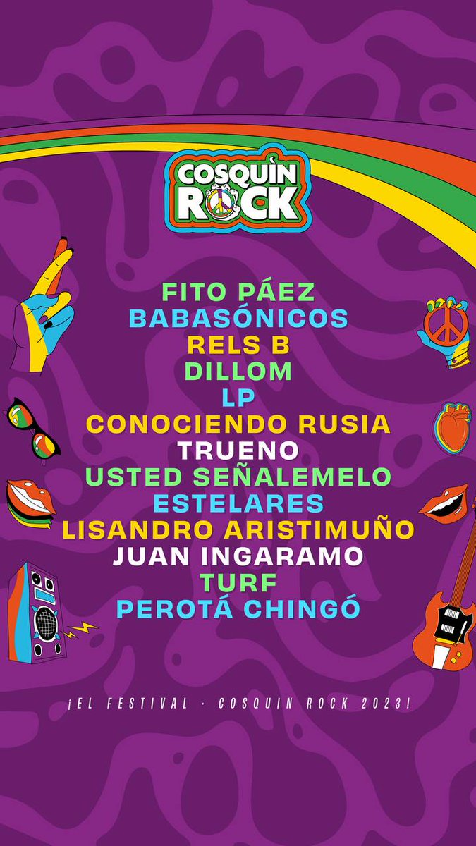 relatosdelrock's tweet photo. Segundo Pogo ‼️‼️ PARTE DOS #GrillaCR23
#CosquínRock #CR23 #NosVemosEnElPogo
#festival #festivaldemusica #cosquinrock #rock #rocknacional #indie #pop #trap #electronica #agendacordoba #findecarnaval https://t.co/8yZc9GKoIh