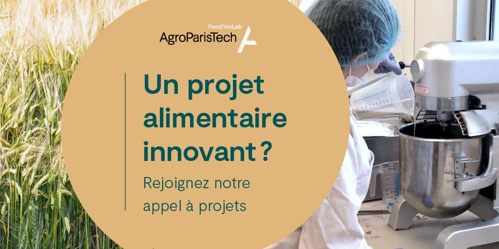 Un projet d'#entrepreneuriat #innovant dans le domaine de l’aliment ou de l’#alimentationdurable ? 
Rejoignez le @FoodInnLab d’<a href="/AgroParisTech/">AgroParisTech</a> et bénéficiez d'équipements et d'un accompagnement de qualité! Candidatez avant le 27/11 ! bit.ly/3szYI2t