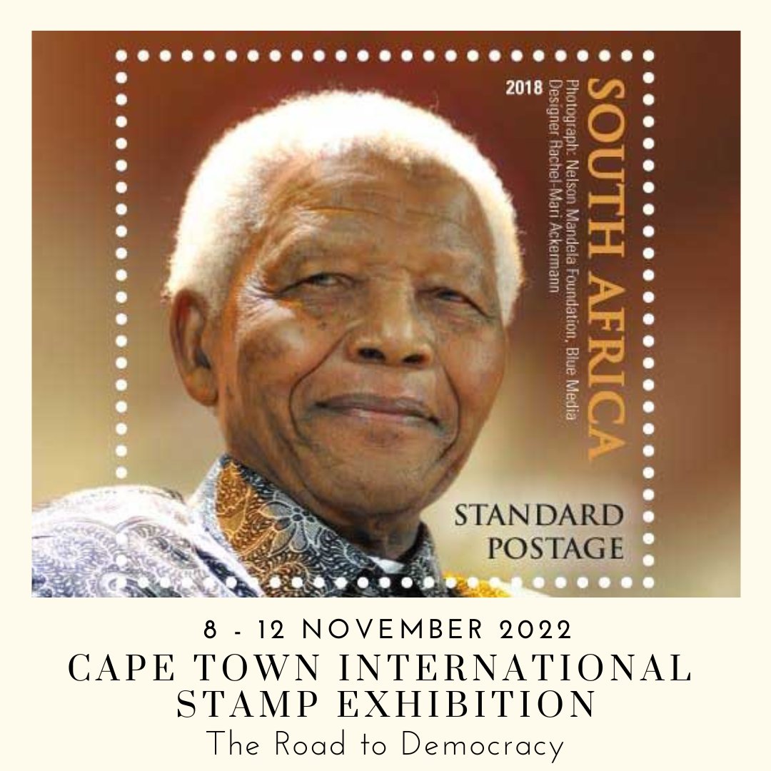 pfsastamps's tweet photo. For the first time in Africa, your chance to visit the CAPE TOWN INTERNATIONAL STAMP EXHIBITION - 8-12 NOVEMBER 2022 

The Road to Democracy Exhibition by Gerhard Kamffer
Built up over the past 30 years, the exhibition will illustrate the road of South Africa towards democracy. https://t.co/vM7LqHY5Vo