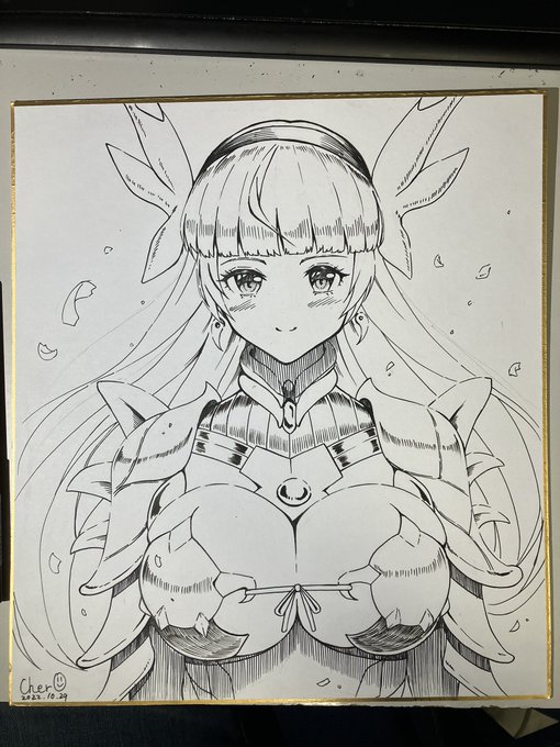 ルシルさん本出した記念にルシルさん色紙描きました。
ブースに展示します。

販売するかどうかはまだ決めてないので興味のある方はお声かけ下さい。 