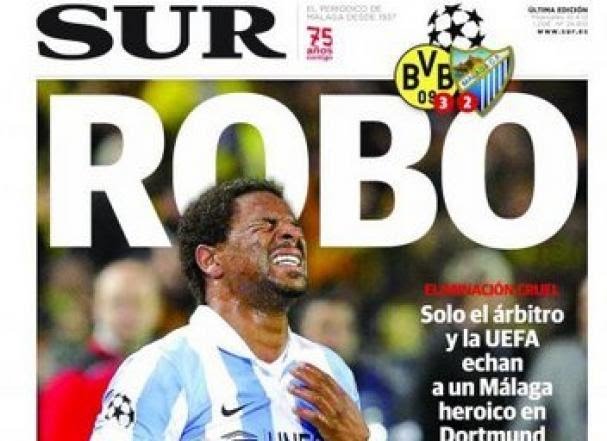 franjimenez79's tweet photo. Cuando os hablen de crueldad en la #ChampionsLeague no penséis en fallar un penalti con el partido ya terminado. Lo verdaderamente cruel es que te roben como al @MalagaCF https://t.co/nFx1ryTqpW