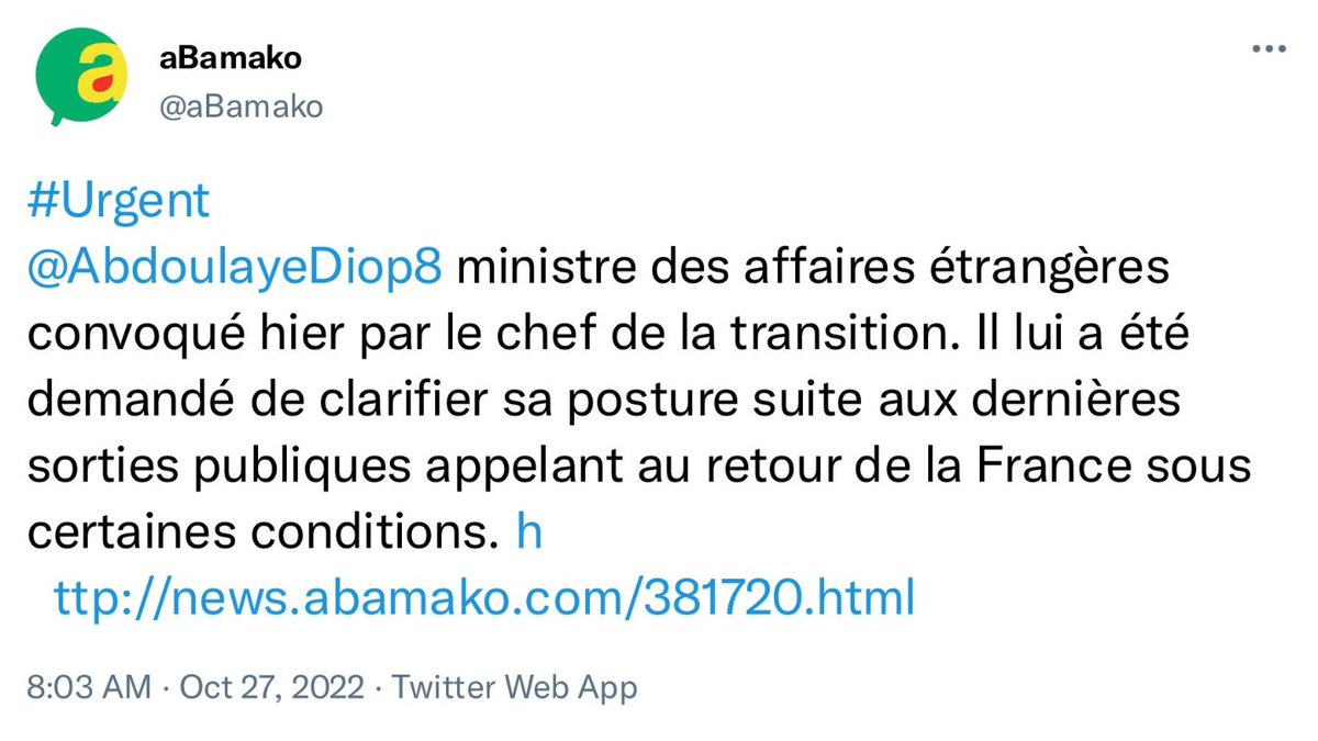 CNPCOTEIVOIRE's tweet photo. #MAL #URGENT 
Diop contre la Junte ? 
L’homme fait volte-face depuis un moment et affiche ses intentions https://t.co/TobzmJlnws