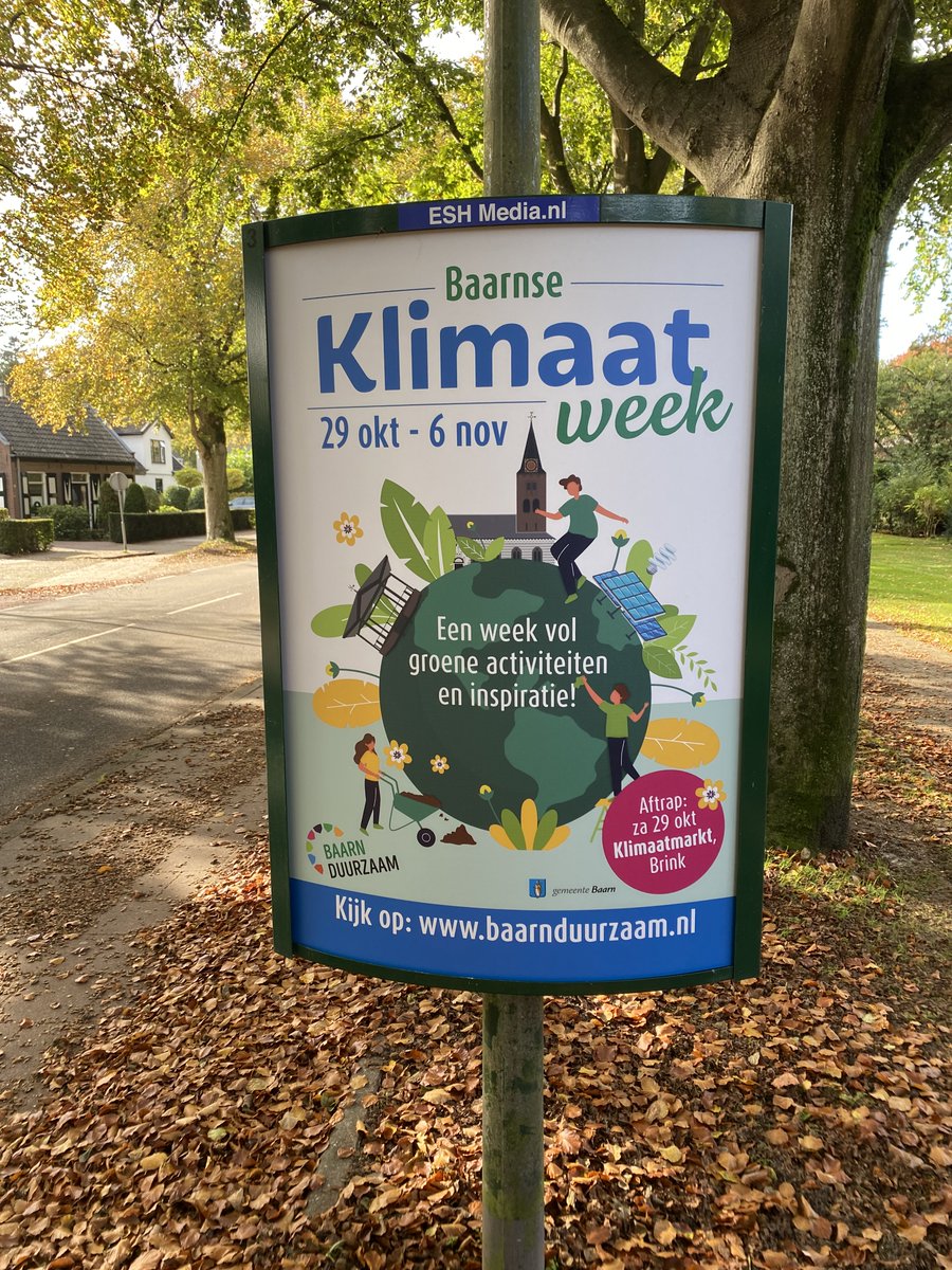Onze energieprijzen: ook Baarn heeft het er over. Zaterdag begint de Baarnse Klimaatweek met een Klimaatmarkt op de Brink. #BlijmetBaarn