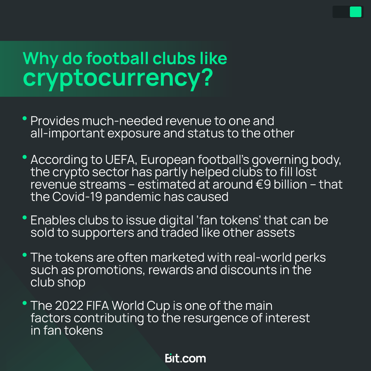 BITCryptoXchg's tweet photo. #Crypto and ⚽ 
👇 Learn about crypto’s impact on #football! https://t.co/8TCnq0I7jP