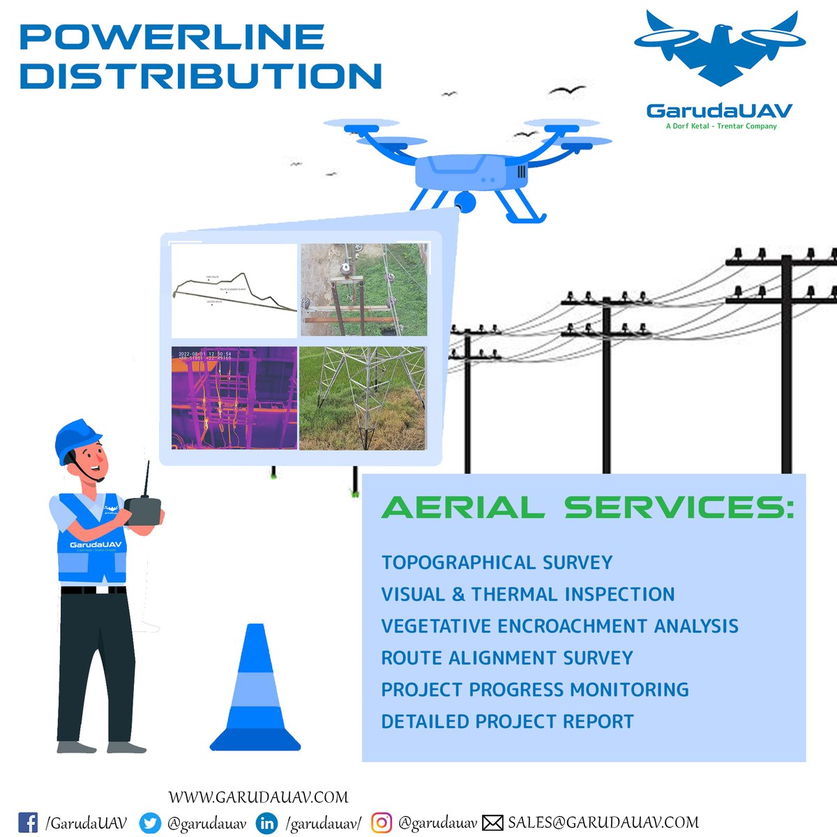 garudauav's tweet photo. Through its AI-Enabled Drone-based digital services, #garudauav aims to fully transform the Powerline Distribution sector.
The following #deliverables showcases the capability of drone to collect and process relevant data.
#ai #dronesurvey #dronemapping #distributionlines https://t.co/0CGfGPAkBO
