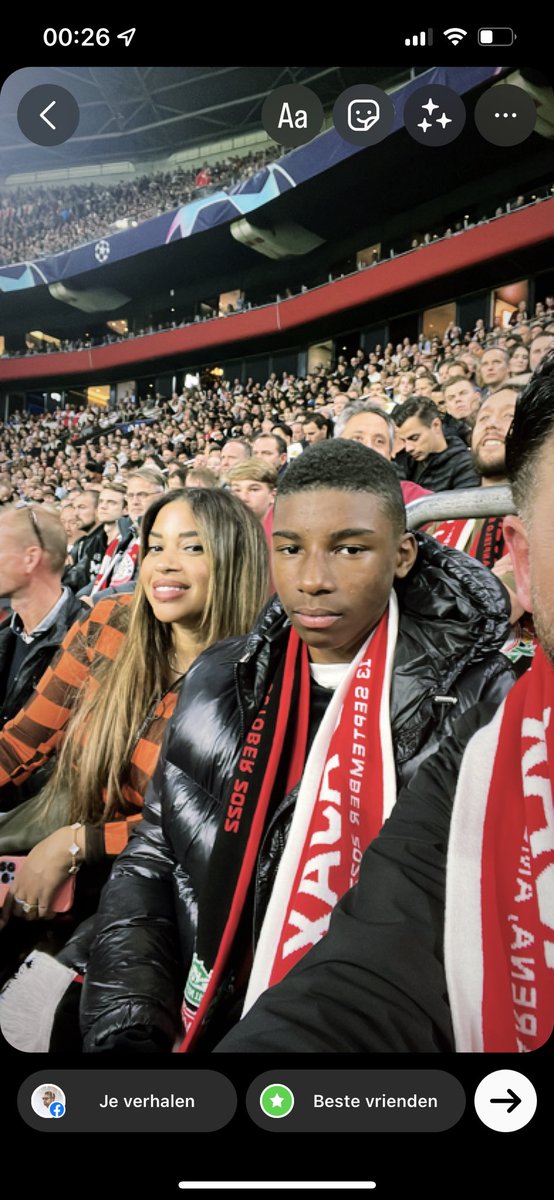 Sister and nephew. Riley not happy after the 0-3❌❌❌  #ajaxliverpool