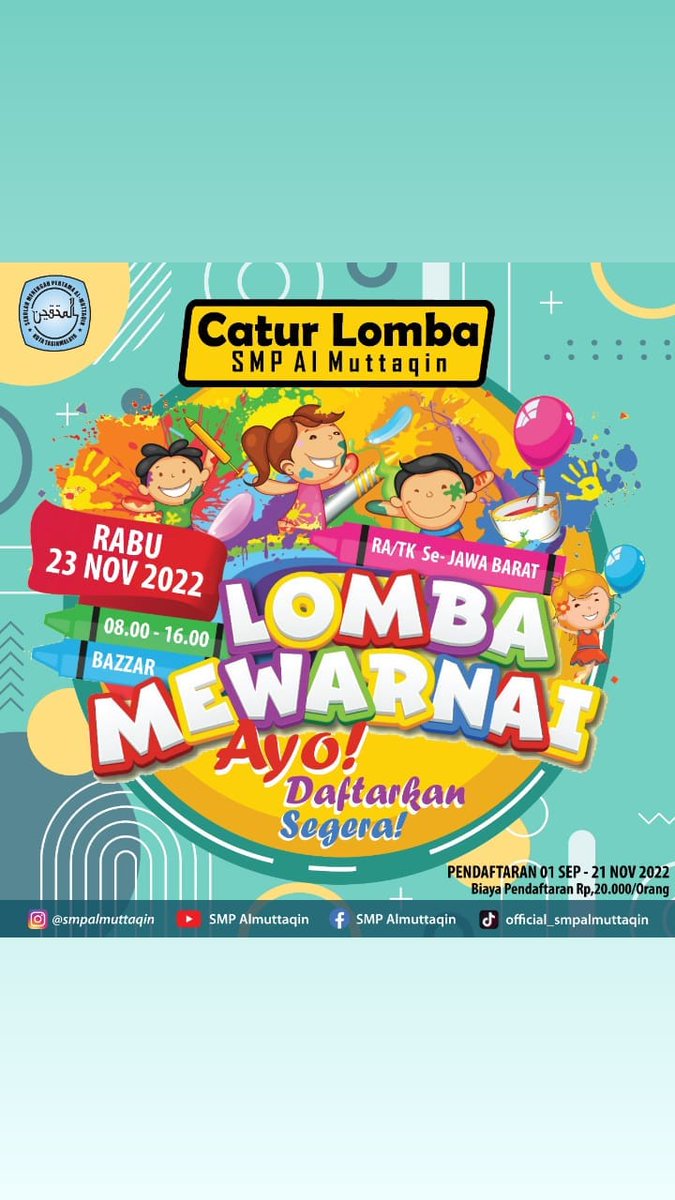 SMPALMUTTAQIN's tweet photo. Ready for Catur Lomba 2022 💪
.
.
Informasi Sekolah : https://t.co/njpQtGmlWq
.
.
#smpalmuttaqin #SekolahParajuara #SekolahBerkarakter #SekolahHebat https://t.co/Q0ZVi0Dr9l