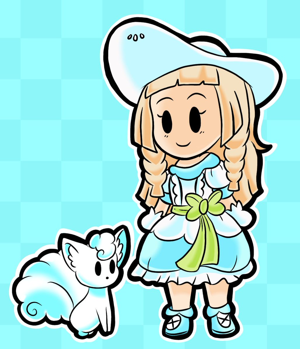HuatayF's tweet photo. Commission paper mario style for @MattHaught1 

Of Lillie and her alolan  vulpix 

#Pokemon #pokemonalolavulpix #vulpixalola #papermariostyle #pokemontrainer https://t.co/yLqyEWwUJb