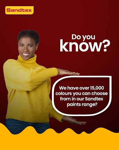 Do you know?
We have over 15,000 colours you can choose from in our Sandtex paints range?

For options and questions, send us a DM or simply tap the link in our bio to get more info.

#Sandtexpaint #SmartChoice #ShowYourSabi #TheSmartChoice #SandtexSmart
#MakeTheSmartChoice