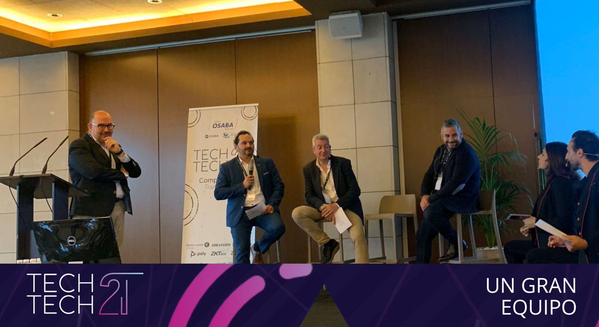 [Tech2Tech]
𝗦𝗼𝗹𝘂𝗰𝗶𝗼𝗻𝗲𝘀 𝗧𝗲𝗰𝗻𝗼𝗹ó𝗴𝗶𝗰𝗮𝘀 𝗽𝗮𝗿𝗮 𝗹𝗮 𝗧𝗿𝗮𝗻𝘀𝗳𝗼𝗿𝗺𝗮𝗰𝗶ó𝗻 𝗗𝗶𝗴𝗶𝘁𝗮𝗹

👉Carlos Vallejo Dir. Seg. Mass Security
👉 Santiago Rivera Gerente GpoOsaba URK
👉Blas Osaba Gerente GpoOsaba URK 
👉M.Ángel Heras. Resp. Comercial Gpo. Osaba URK