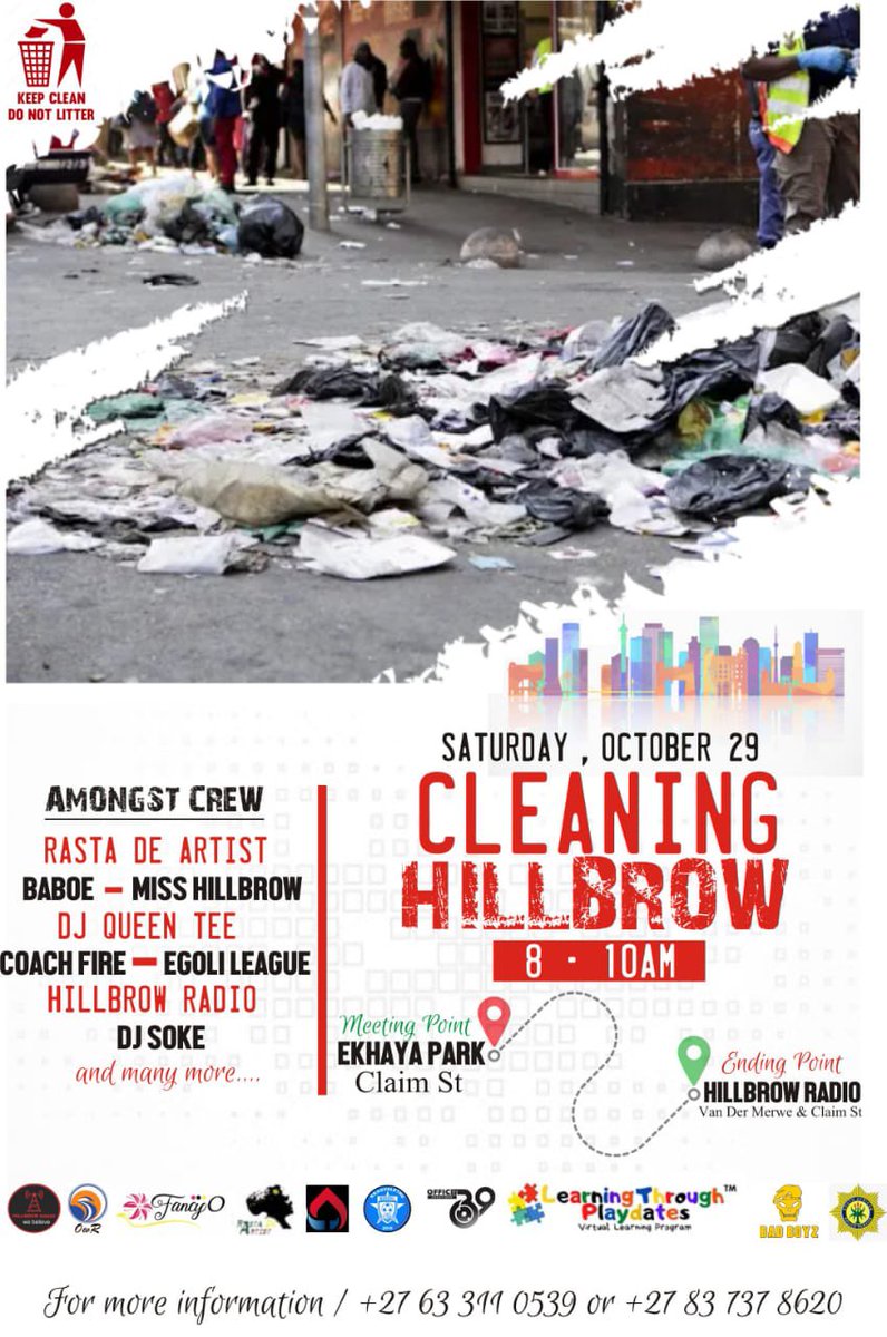 #CleaningHillbrow
#KeepHillbrowClean