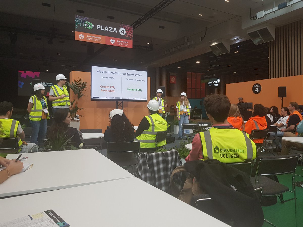 <a href="/UCLiGEM/">UCL iGEM 2022</a> serving iGEM gimic realness. Making concrete with bacteria and (like <a href="/colorifix/">Colorifix</a>) showing that synbio is a sure route to reduce carbon emissions. Solid stuff!