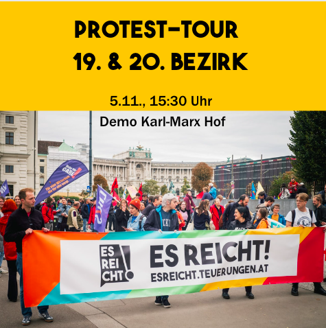 esreichtAT's tweet photo. Der Grundgedanke von Gemeindebau: Wohnen ist ein Grundrecht. 
Warum werden Mieten dort einfach erhöht anstatt demokratische Debatten darüber zu führen, wie wir unsere Grundbedürfnisse vor fossiler Inflation schützen können?
Genau das machen wir mit unserer #Protesttour am 5.11.! https://t.co/16zWSkBwnw