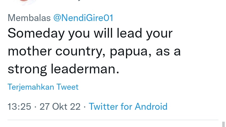 we will wait for the future of our nation from east Papua for better Indonesian leadership🇮🇩💪🤲