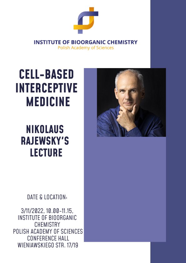 monika piwecka (@monika_piwecka) on Twitter photo Join us November 3, 10 AM for in-person lecture by Nikolaus Rajewsky <a href="/ICHBPAN/">Instytut Chemii Bioorganicznej PAN</a>.
We are looking forward to the talk and stimulating discussions with <a href="/N_Rajewsky/">Nikolaus Rajewsky</a>!
✌️ Join us November 3, 10 AM for in-person lecture by Nikolaus Rajewsky <a href="/ICHBPAN/">Instytut Chemii Bioorganicznej PAN</a>.
We are looking forward to the talk and stimulating discussions with <a href="/N_Rajewsky/">Nikolaus Rajewsky</a>!
✌️