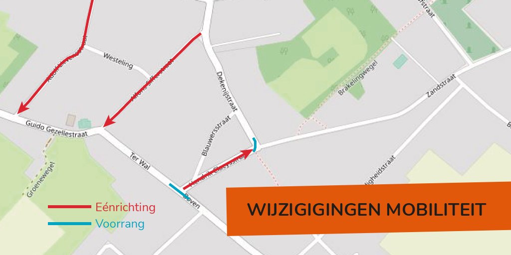 Vanaf deze namiddag geldt er in enkele Zomergemse straten een al eerder aangekondigde richtings- en voorrangsregeling:

Meer informatie: lievegem.be/nieuws/wijzigi….
