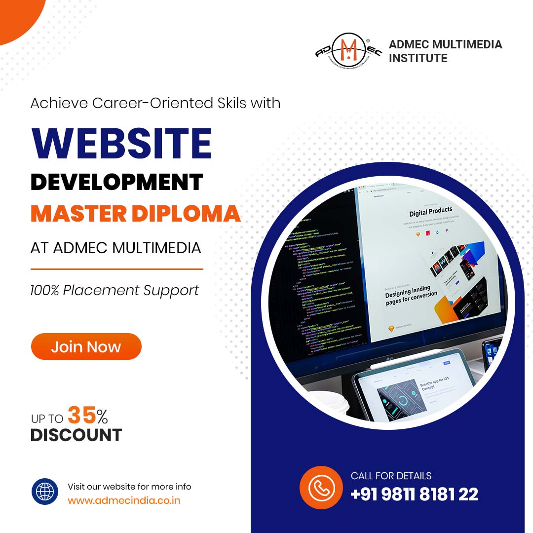 admecinstitute's tweet image. Jump into the world of code with #webdevelopmentcourseinDelhi at ADMEC. Our #webdevelopmentinstituteinRohini offers 6 months training in web development for both beginners and experts.
Check 06 months diploma in #webdevelopment: bit.ly/3SBnKbX
#webdeveloper