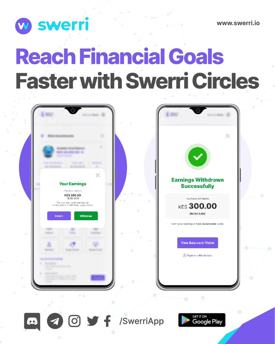 ✅| You Can borrow Crypto from your Circle where members get to guarantee your loan.

#GrowTogether