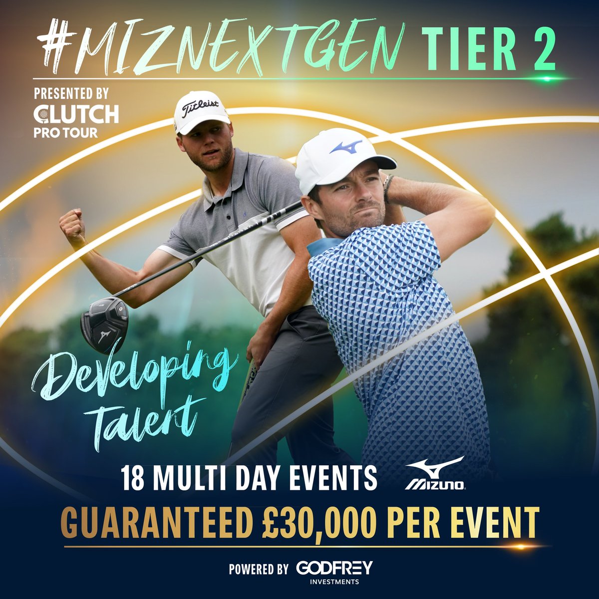 Clutch Pro Tour (@clutchprotour) on Twitter photo Introducing 𝗧𝗜𝗘𝗥 2️⃣ 𝗢𝗙 𝗧𝗛𝗘 𝗠𝗜𝗭 𝗡𝗘𝗫𝗧 𝗚𝗘𝗡 𝗦𝗘𝗥𝗜𝗘𝗦 2️⃣0️⃣2️⃣3️⃣ 🔥
Tier 2 will offer a place for all professionals to play and grow 👊
💷 £30,000 per week
⛳️18 event schedule
👆Access & promotion to Tier 1
🏌️♂️Multiple @Challenge_Tour invites
<a href="/MizunoGolfEU/">Mizuno Golf Europe</a> Introducing 𝗧𝗜𝗘𝗥 2️⃣ 𝗢𝗙 𝗧𝗛𝗘 𝗠𝗜𝗭 𝗡𝗘𝗫𝗧 𝗚𝗘𝗡 𝗦𝗘𝗥𝗜𝗘𝗦 2️⃣0️⃣2️⃣3️⃣ 🔥
Tier 2 will offer a place for all professionals to play and grow 👊
💷 £30,000 per week
⛳️18 event schedule
👆Access & promotion to Tier 1
🏌️♂️Multiple @Challenge_Tour invites
<a href="/MizunoGolfEU/">Mizuno Golf Europe</a>