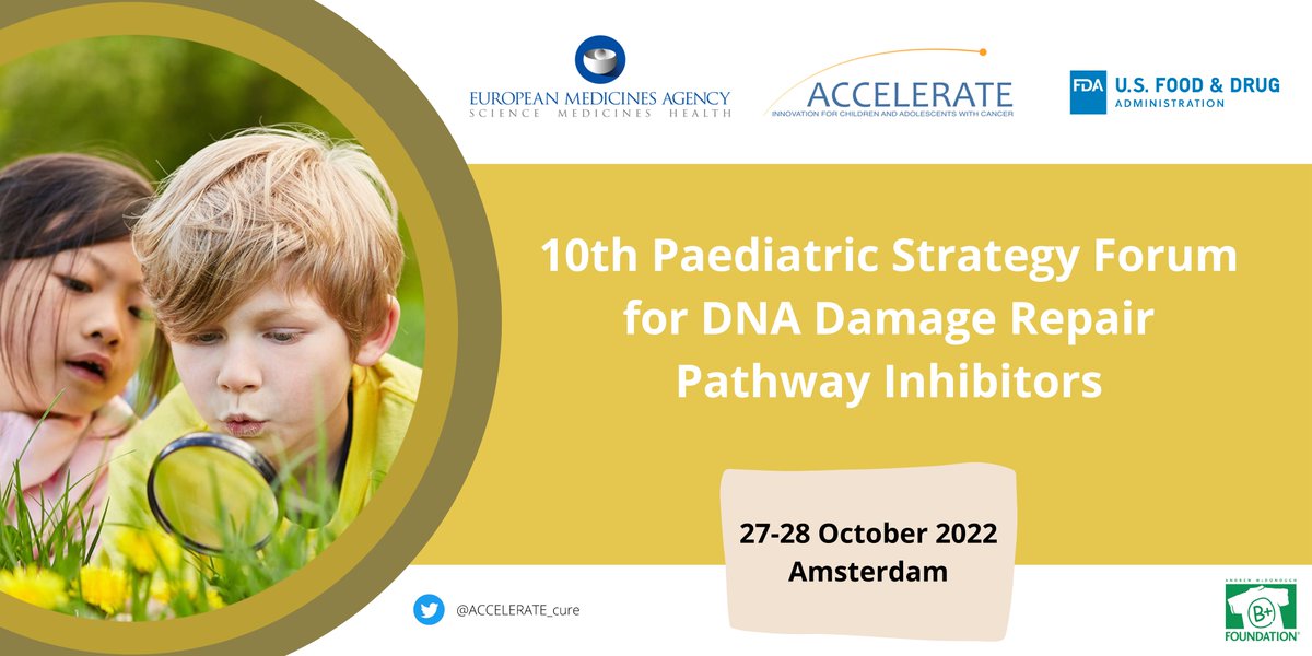 📢The 10th Paediatric Strategy Forum for DNA Damage Repair Pathway Inhibitors has now begun at <a href="/EMA_News/">EU Medicines Agency</a>!

➡️Stay tuned for the summary and manuscript addressing the challenges and documenting the conclusions of the meeting.

#ChildhoodCancer #DrugDevelopment #ACCELERATEcure