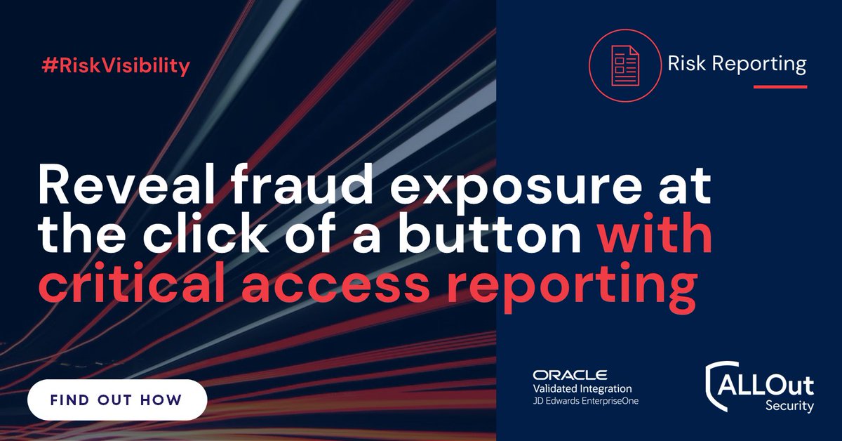 ALLOut Risk Reporting provides Senior Management, IT Administrators, Business Managers, and Auditors all the information they need at the click of a button! Know before the auditors arrive if your security is ready. 
Find out more👉bit.ly/3SAsmPP