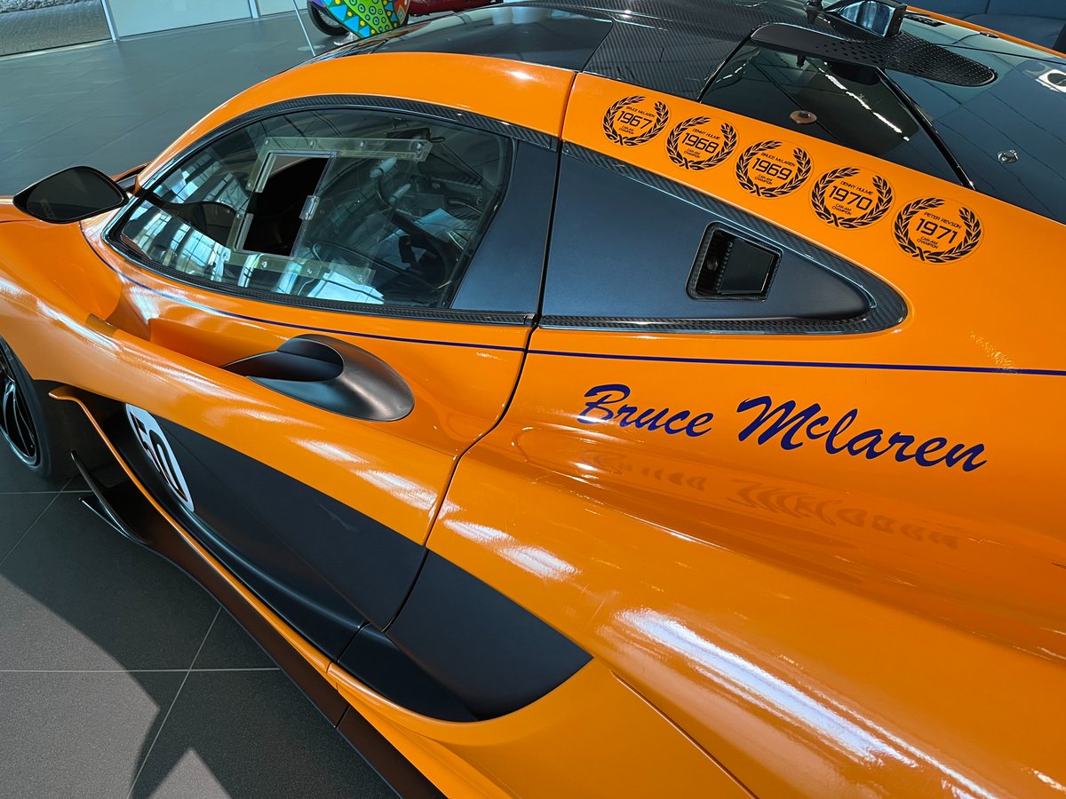 McLarenAuto's tweet photo. Just arrived on the boulevard at MTC - the stunning P1 GTR! #McLaren #McLarenP1GTR #McLarenP1 #TodayatMclaren https://t.co/H6kSJXkSK3