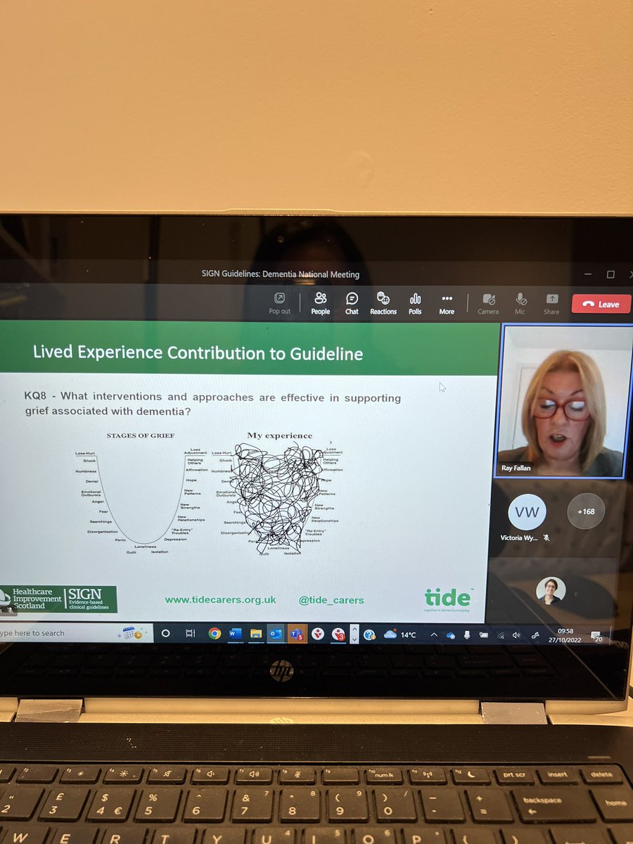 KaindeManji's tweet image. Excellent presentation from @RayFallan on including lived experience perspectives in the guideline. Brilliant slide here on grief.