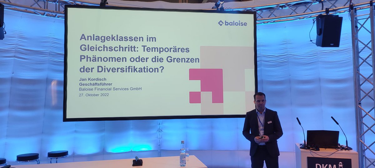 Den Anfang bei den Vorträgen macht heute Jan Kordisch (Baloise Financial Services) mit dem Thema "Anlageklassen im Gleichschritt: Temporäres Phänomen oder die Grenzen der Diversifikation?"
#DKM2022 #Kongress_Investment